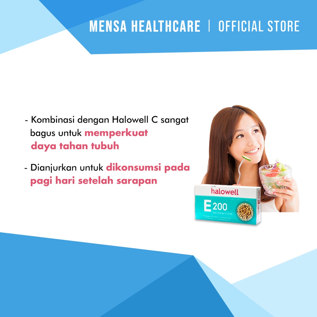 [Bundle Hemat] Halowell E Natural Vitamin E 200 IU (Suplemen Kecantikan / Pelembab Kulit Kering / Kesehatan Kulit / VitaminE / Vit E)