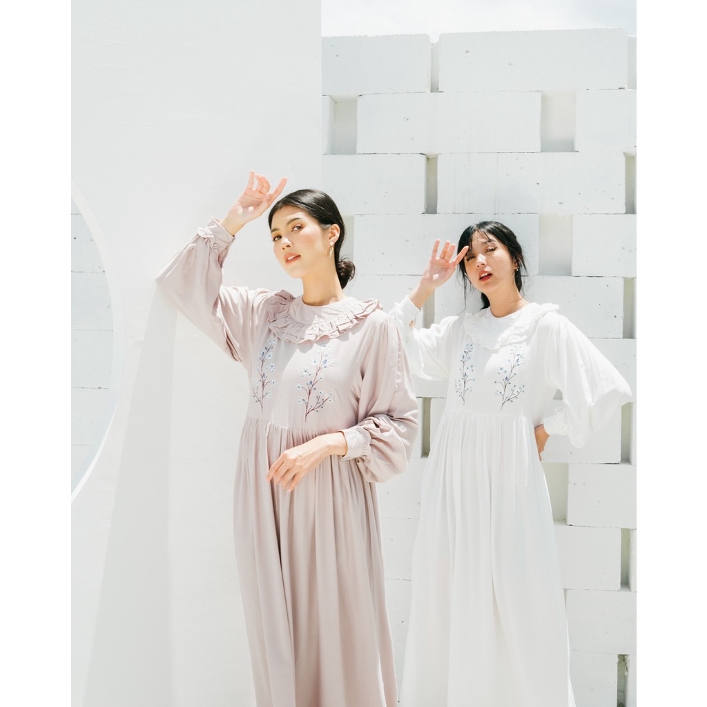 Myrubylicious SALWA MAXI DRESS | MAXI DRESS | DRESS WANITA | BAJU MUSLIMAH | DRERSS BORDIR | DRESS RAYON