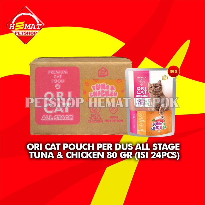 Makanan Basah Kucing Ori Cat Pouch All Stage WetFood Grosir Dus 24PCS