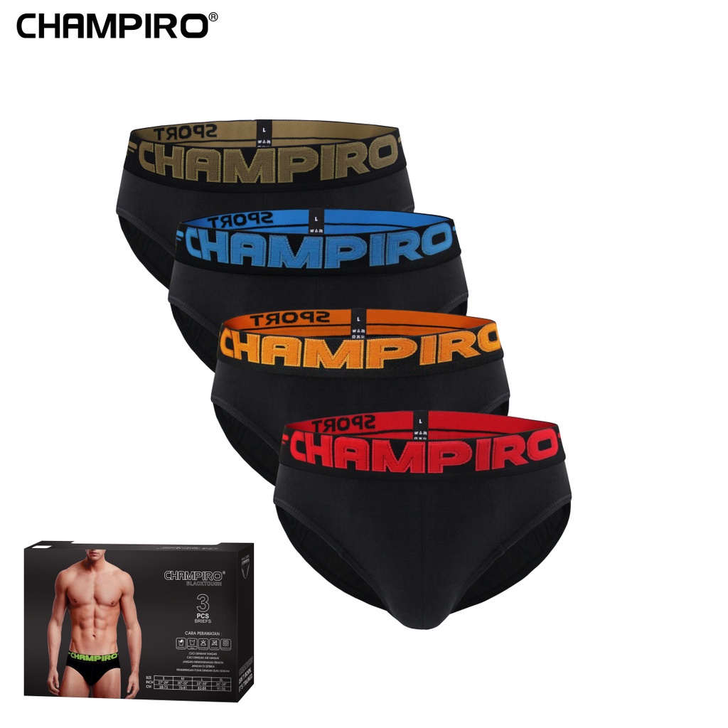 3 PCS CELANA DALAM PRIA Champiro Celana Dalam Pria 3 pcs Sport Brief C0339C