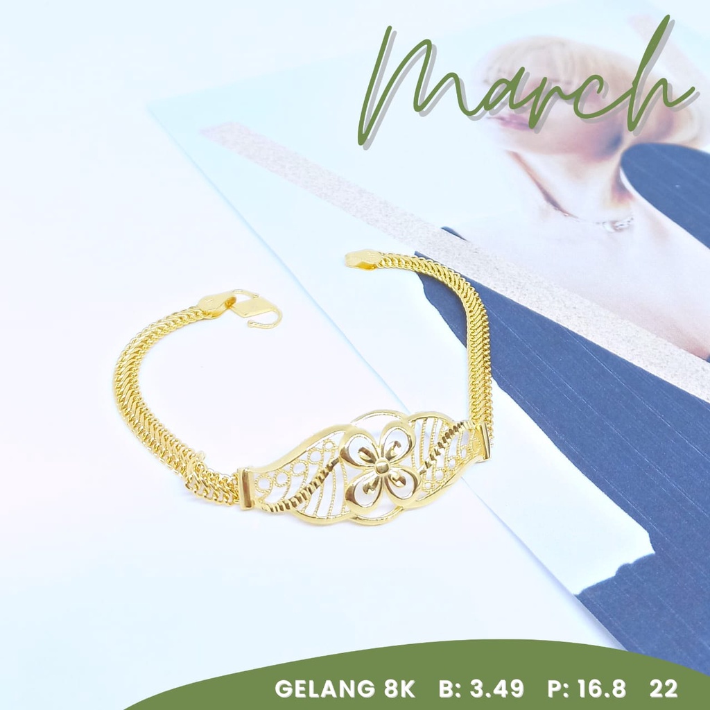 Gelang dubai model rantai ringan kadar 375 8k