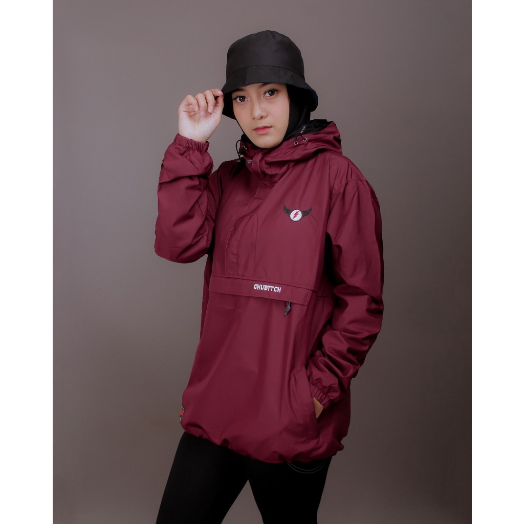 Jaket Cagoule Wanita Taslan Premium M,L,XL