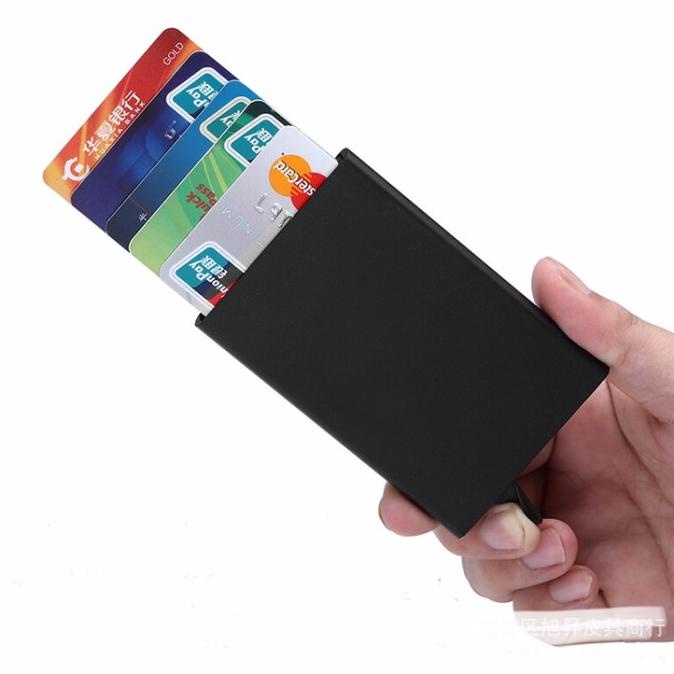 

Dompet Kartu Metal Case Card Holder RFID Protection X-1