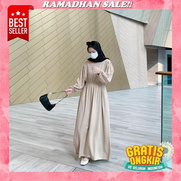 Rabira Dress Gamis Crinkle Premium Dress Wanita Terbaru 2023 Baju Gamis Wanita Kekinian Kahira Rabiy