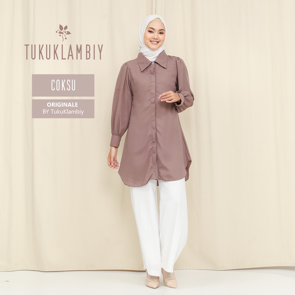 TUKUKLAMBIY TUNIK PANJANG KEMEJA BAHAN CRINKLE AYANA PREMIUM