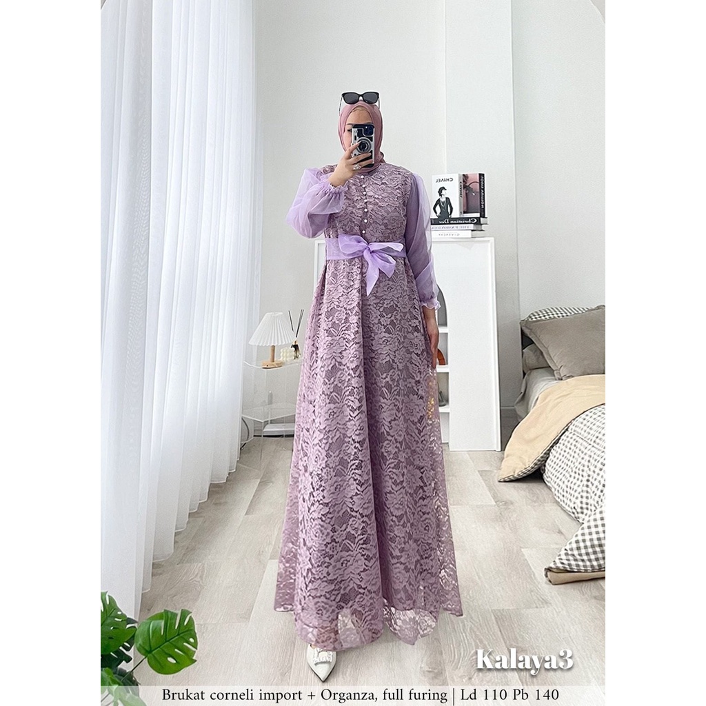 Baju Wanita Dress Brukat Kondangan