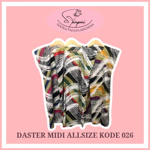 DASTER MIDI ALL SIZE | TANPA LENGAN KODE 026