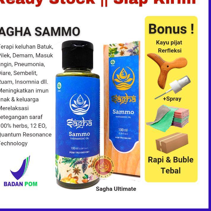 ❀ SAGHA OIL SAMMO ORIGINAL Sagha Ultimate Minyak Terapi Sagha Biru Bonus ✺