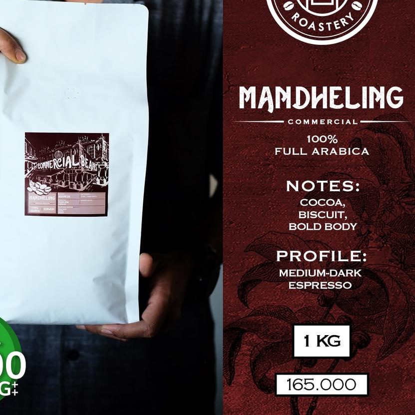 

☑ Kopi Arabika Mandheling 100% Full Arabica For Espresso Roasted Beans Commercial - MURAH 1 Kg ❃