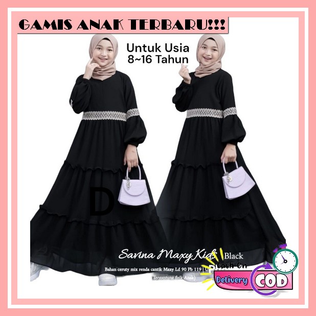 Baju Gamis Dress Wanita Cewek Dewasa Remaja Anak Muslim Busui Kekinian Modern Simple Elegan Mewah Ko