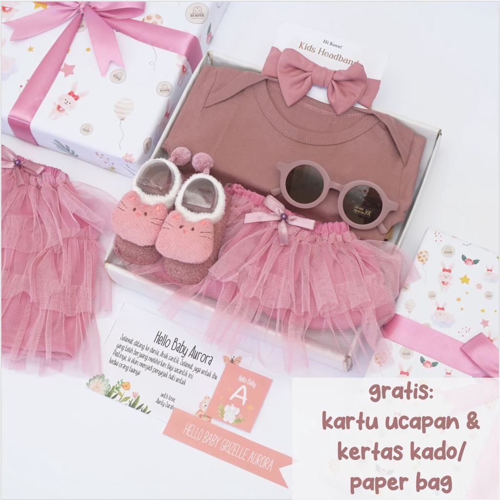 [Hikeen] hampers baby newborn kado lahiran hampers baby girl rok tutu premium baby gift set