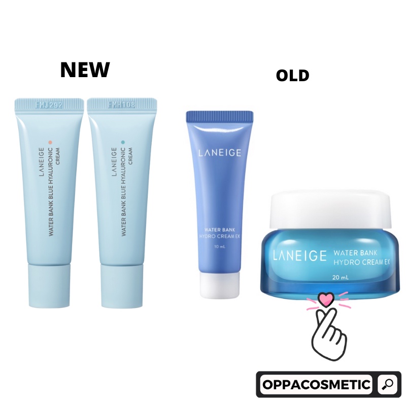 Laneige Water Bank Hydro Cream EX 10ml | 20ml |  Blue Hyaluronic Cream Normal To Dry 10m| Blue Hyaluronic Cream  Combination To Oily 10ml