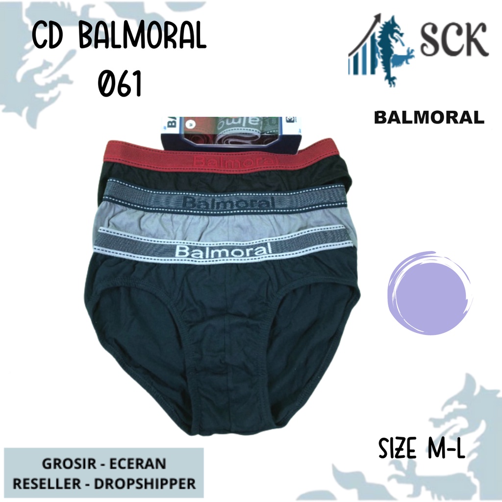 [ISI 3] CD BALMORAL 061 / Pakaian Dalam Pria / Celana Dalam Cowok Laki-Laki - SCKMENWEAR GROSIR