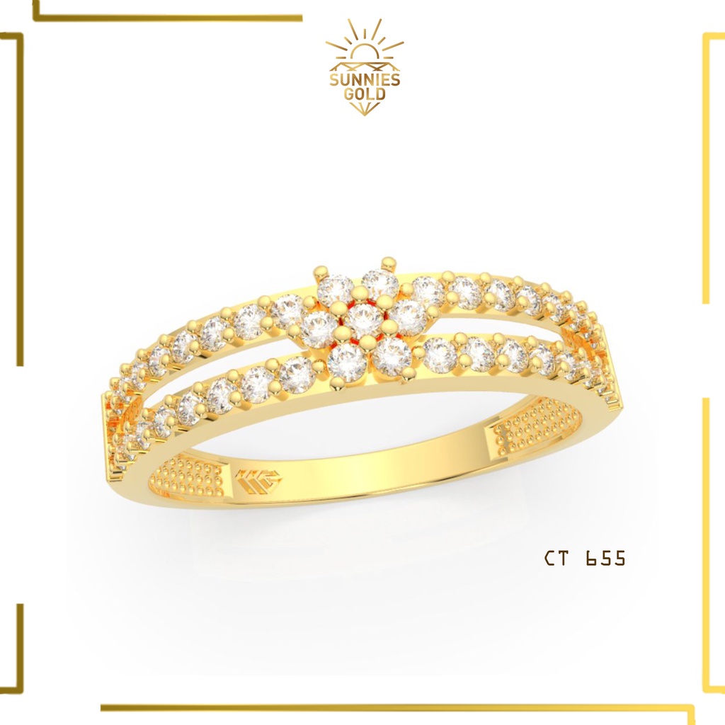 CINCIN EMAS ADENIUM GOLD 6K (300) & 8K (375) CINCIN WANITA DEWASA MODEL ELEGAN & SIMPLE CINCIN KOREA