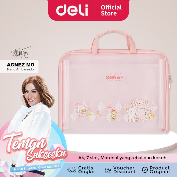 

Terlaris Deli Document Bag Tas Folder Kartun Transparan Dengan 7 Pembagi Pm305