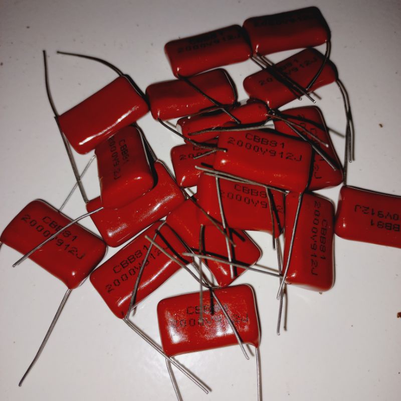 capasitor milar 912j 2000v 912 2000 v 2kv 9n1 mylar kapasitor 1600v
