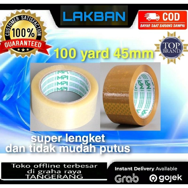 

Lakban 100 Yard 45 mm Kualitas Premium Bening dan Coklat