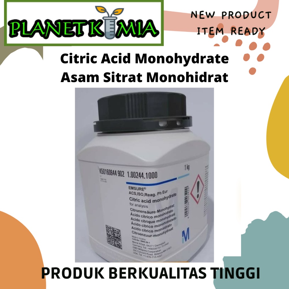 Citric Acid Monohydrate / Asam Sitrat Monohidrat Pro Analisa Merck 5 dan 10 Gram