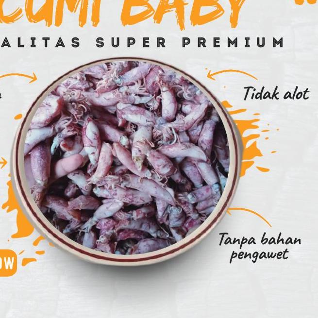 

❀ Baby Cumi Asin Semi Kering 1kg Kualitas Super Premium ✯