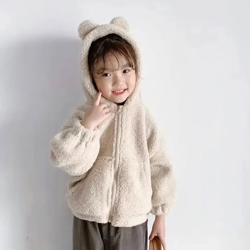 Sweater Zipper Bulu Sherpa Anak