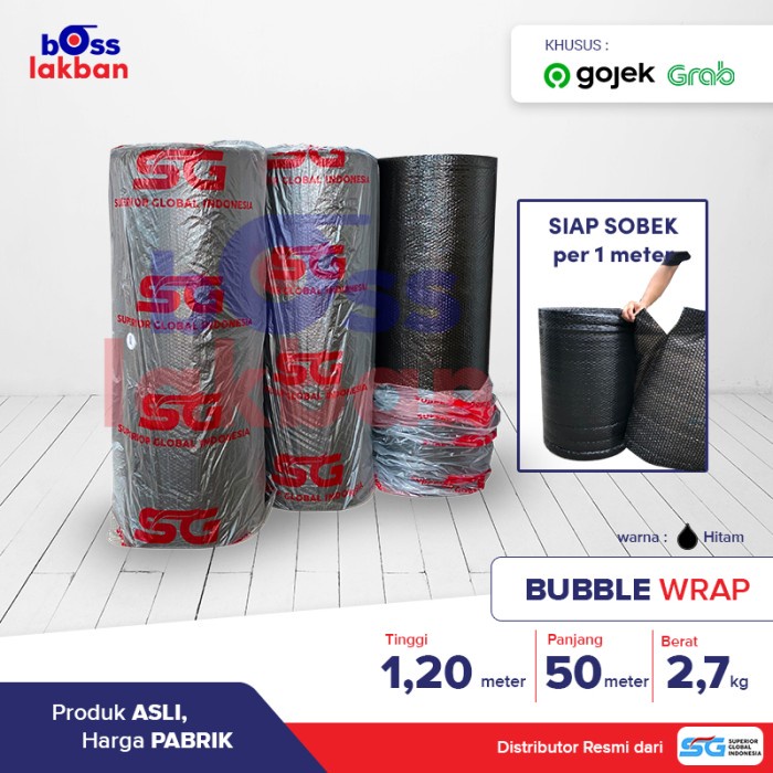 

Bubble Wrap Hitam SIAP SOBEK 120 cm x 50 meter