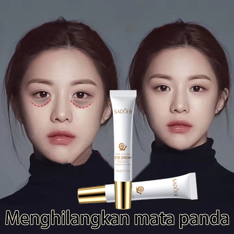 Cream mata menghilangkan mata panda menghilangkan kantung mata 20ml Perawatan Mata Menghilangkan Garis Halus Revitalisasi Firming Perbaikan Pelembab Pelembab Memudar Lingkaran Hitam Mata Siput Krim Mata