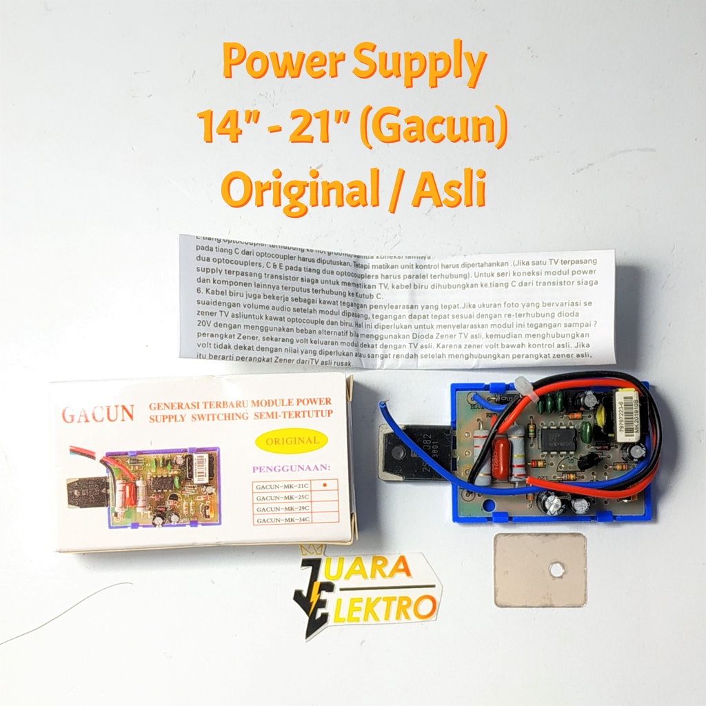 GACUN Power Supply 14&quot;-21&quot; ORIGINAL | Regulator TV 14-21 Power Supply Gacun ASLI