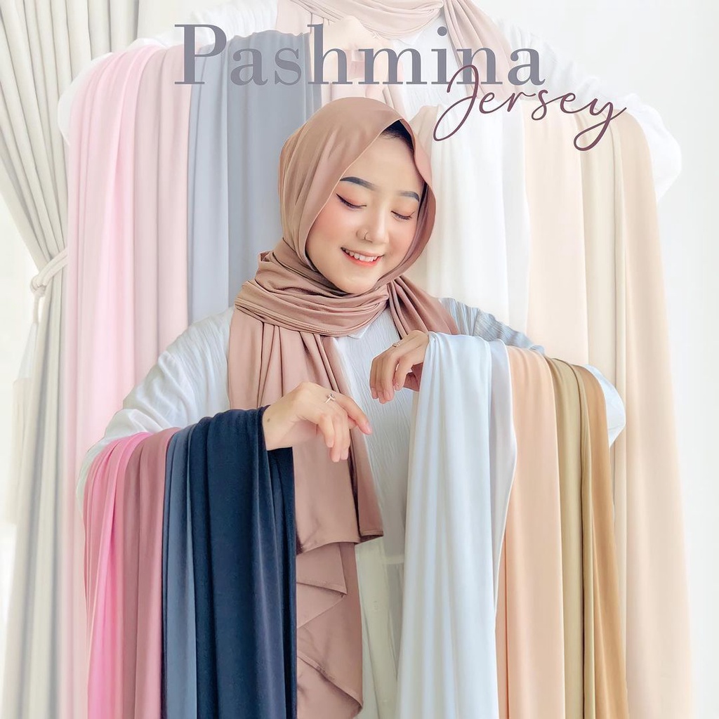 PASMINA JERSEY PREMIUM PASHMINA KAOS JERSEY FLOWY