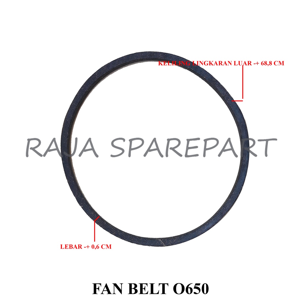 V BELT MESIN CUCI/VANBLET MESIN CUCI/FAN BELT O650