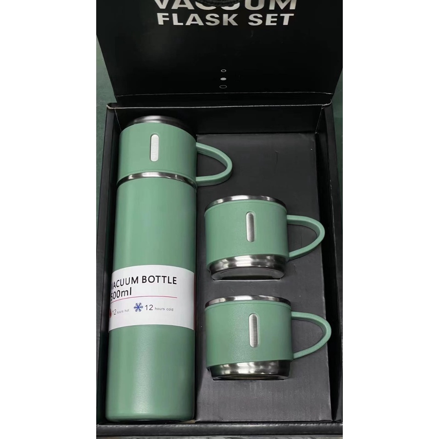 TERMOS SULTAN VACUUM FLASK SET 3IN1 - THERMOS VACUUM 500ML FLASK GIFT SET PREMIUM WITH BOX DAN PAPERBAG