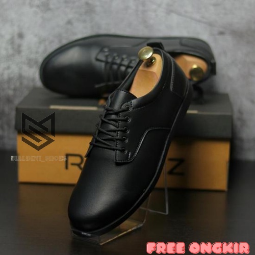 PIRES BROWN BLACK SERIES - SepatuFormal Pantofel pria Resmi Formal Hitam Coklat Kuliah Kondangan Kerja PNS Guru slip on pria