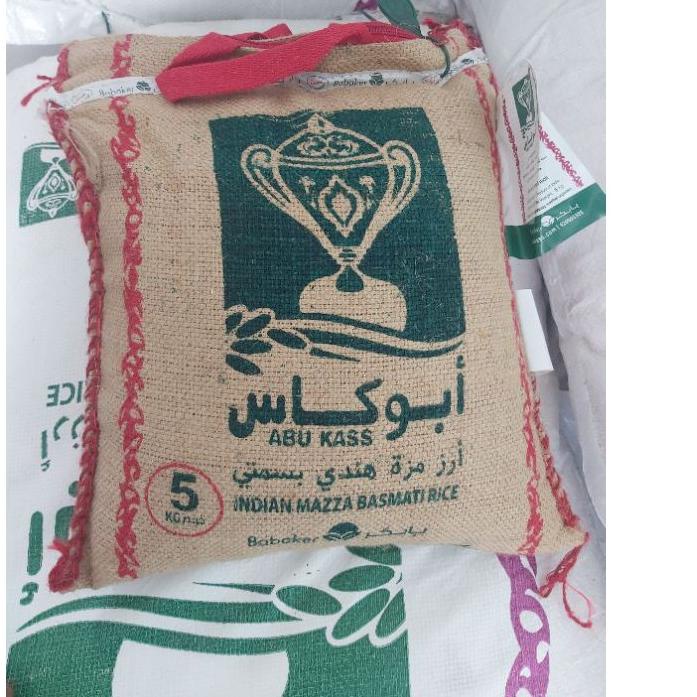 

♞ Beras basmati asli abu kass ابو كاس dari arab Saudi isi di dalam karung 5kg ☎