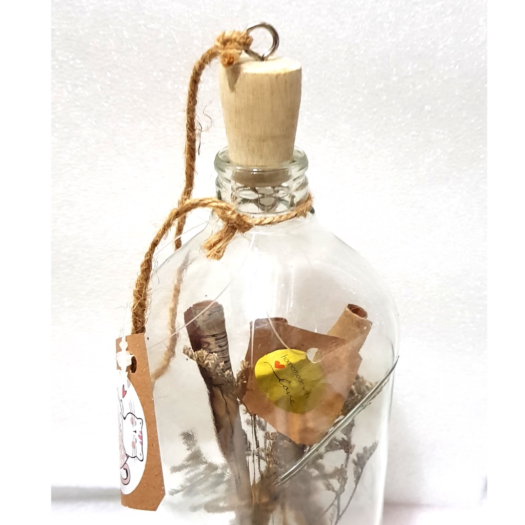 650 ML   Botol wish in jar  Wished Bottle / Kado unik Botol  ucapan / botol Aesthetic klasik / botol ucapan selamat  / Botol Authetic klasik/Jar of notes Wish Jar Messages In a Bottle Capsul  FREE PAPER BAG