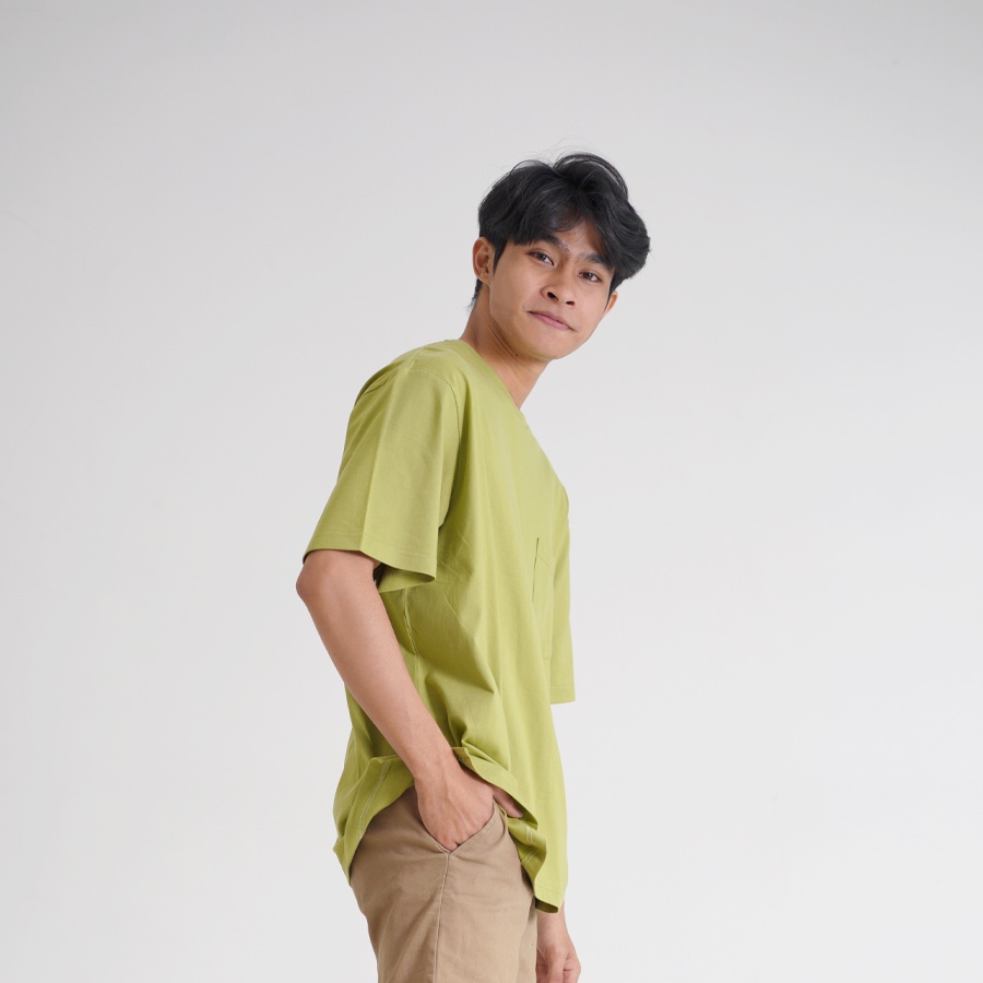 HOODIE GOODIE Premium Oversized T-Shirt Green Olive