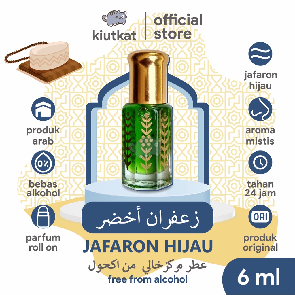 JAFARON HIJAU Original - Roll On 6ml NON ALCOHOL