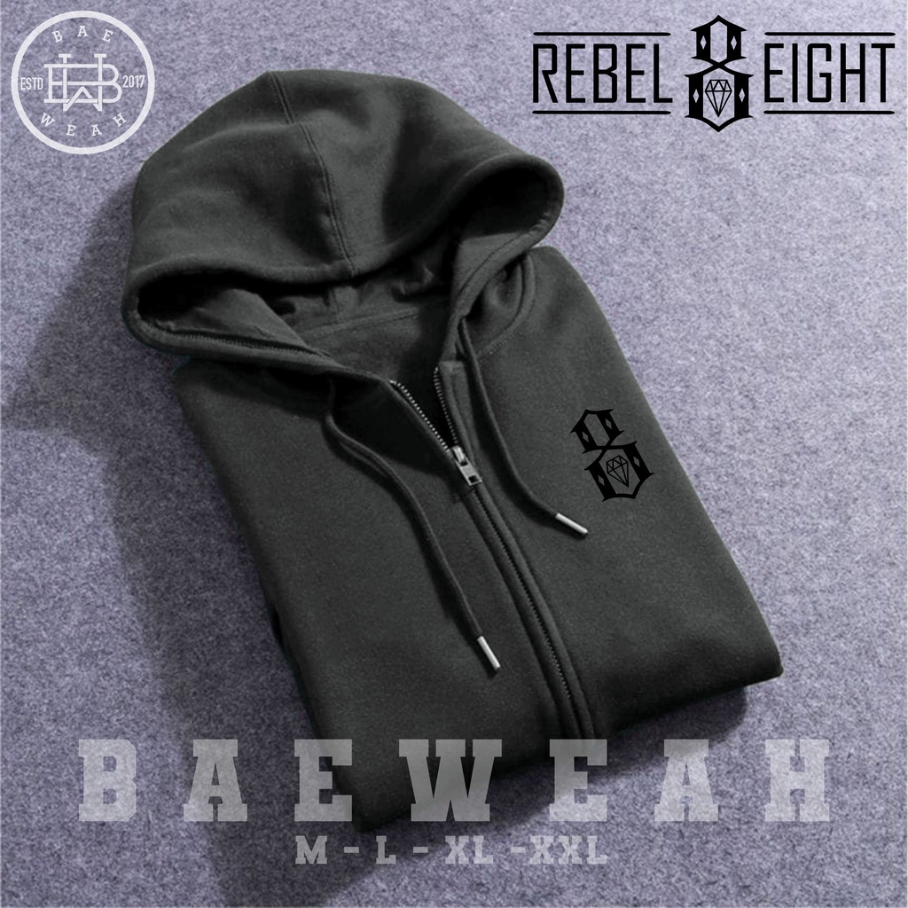 SWEATER REBEL EIGHT PRIA FASHION HOODIE PRIA SWEATER HOODIE Ziper