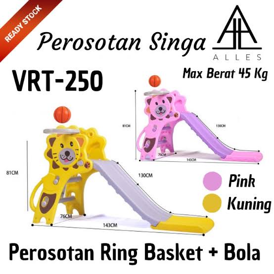 Mainan Perosotan Anak 2 in 1 + Ring dan Bola | Prosotan Anak Murah