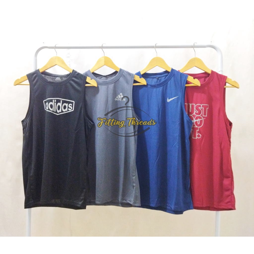 Kaos Training Tanpa Lengan Buntung Pria / Singlet Trening Olahraga Cowok