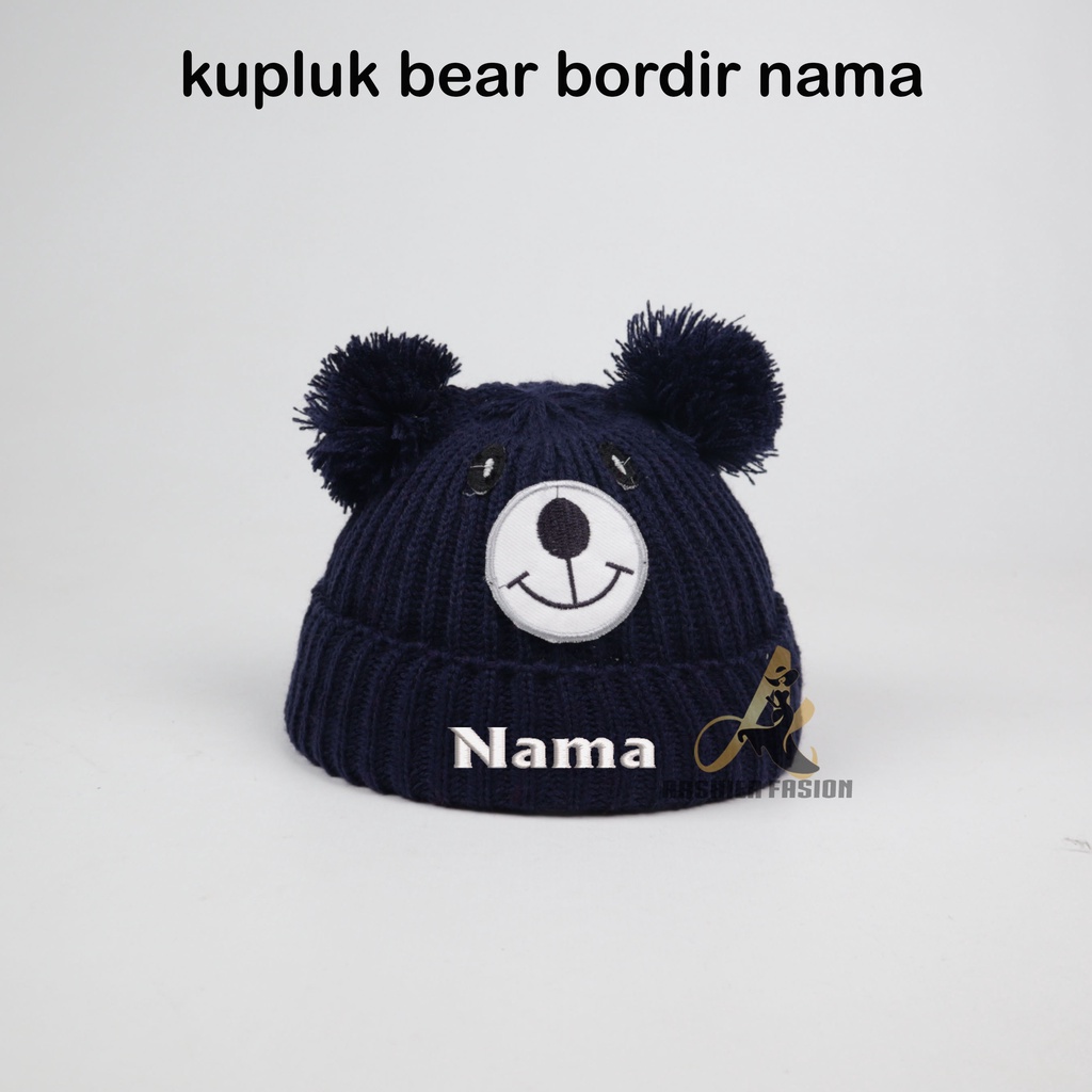 KUPLUK BORDIR BEAR GRATIS TAMBAH NAMA