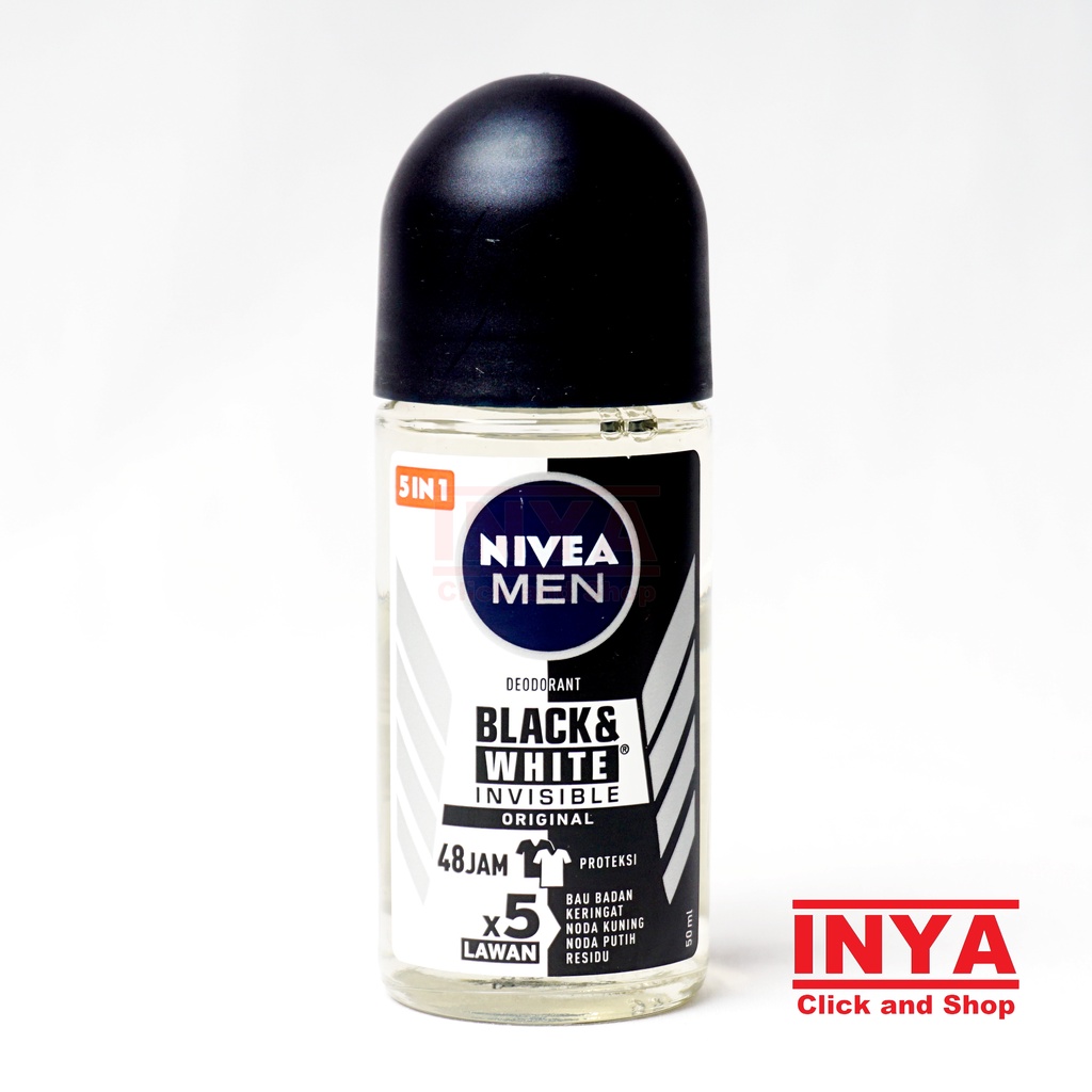 NIVEA MEN INVISIBLE FOR BLACK AND WHITE 48hr 50ml - Deodorant Roll On