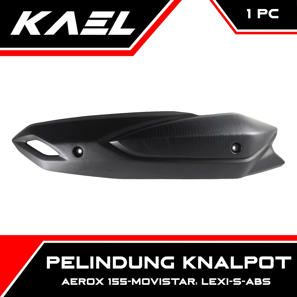 Pelindung Knalpot  Aerox 155 Movistar Cover Tutup Penutup Tameng Kenalpot Muffler Exhaust Hitam