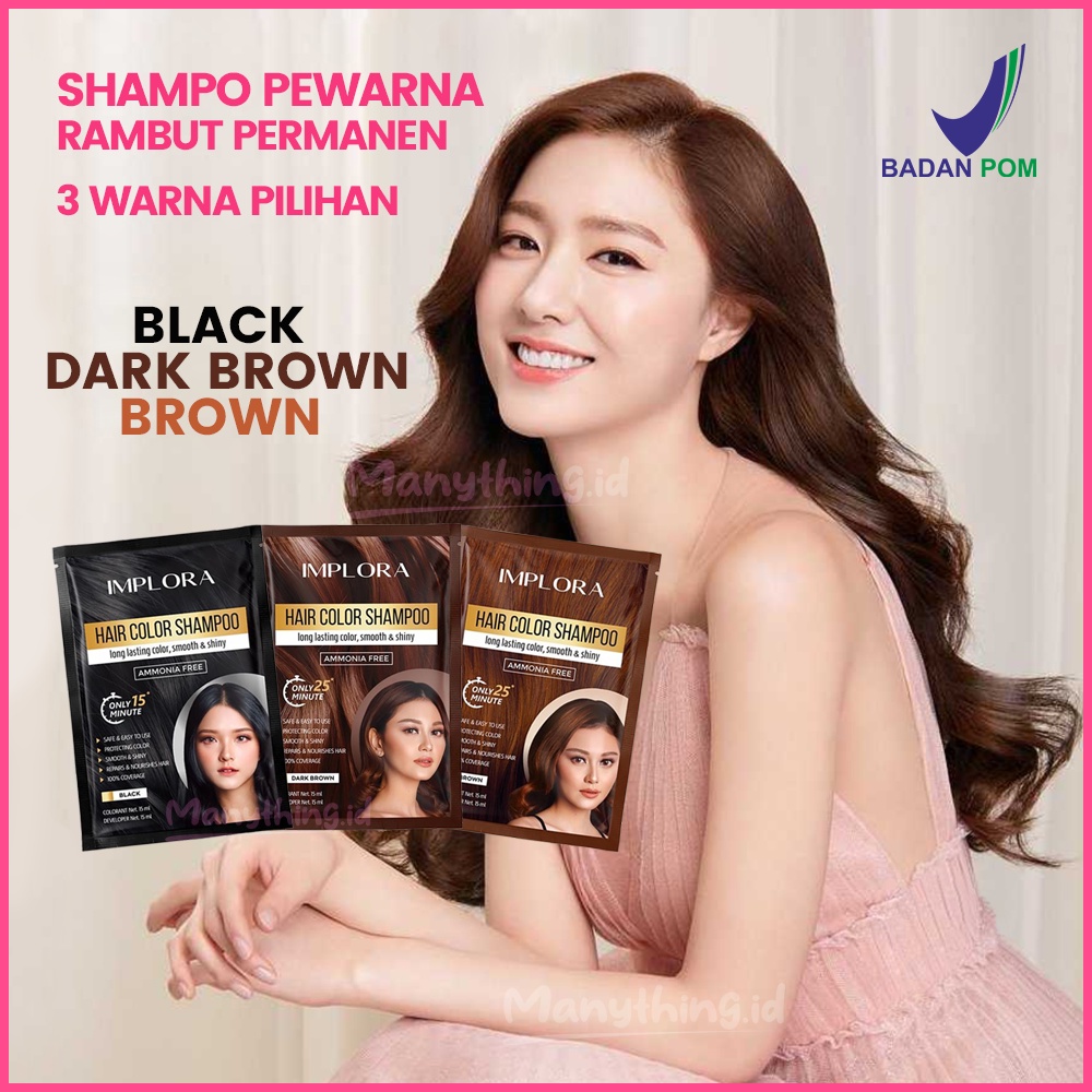 [BPOM] Implora Hair Color Shampoo 30ml Sachet - Pewarna Rambut Shampoo Original