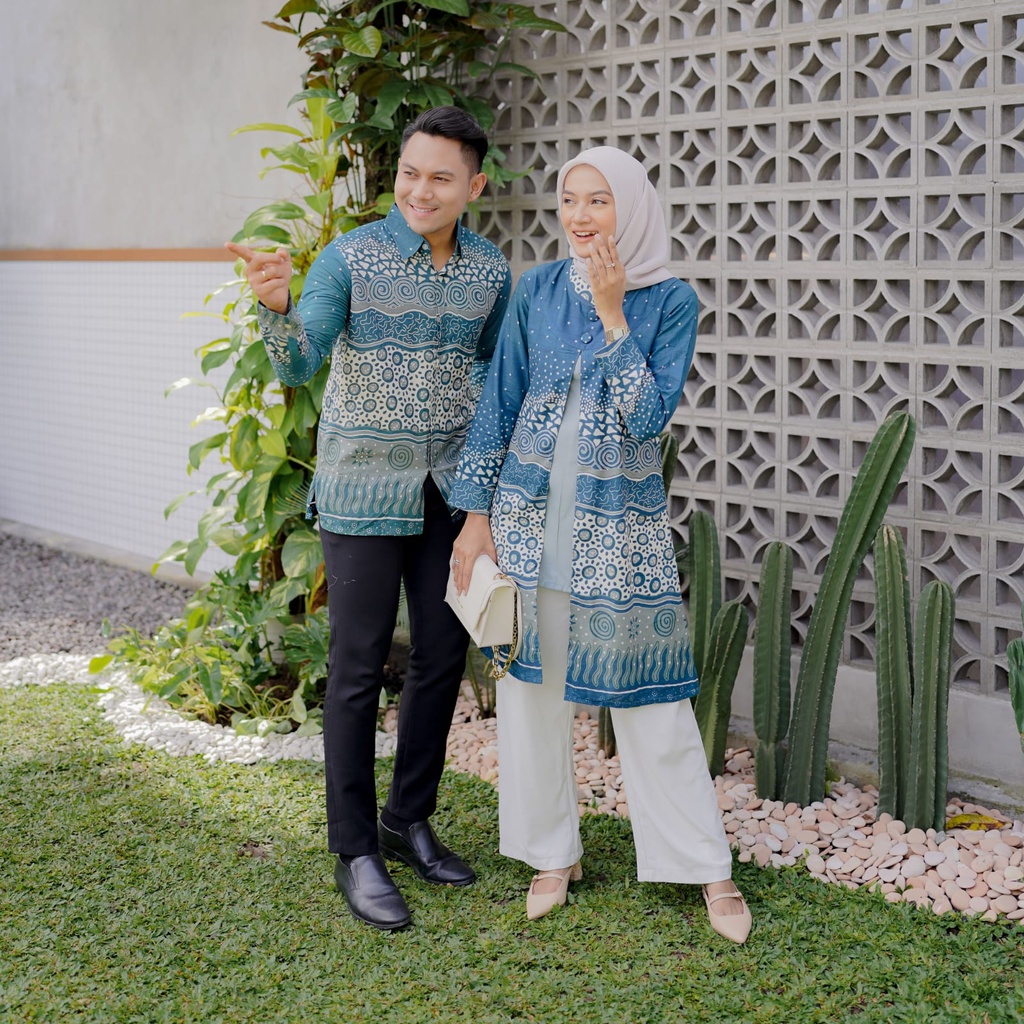 Baju Couple Batik Pria Wanita Kemeja Tunik Bolero Terlaris Terbaru Jumbo