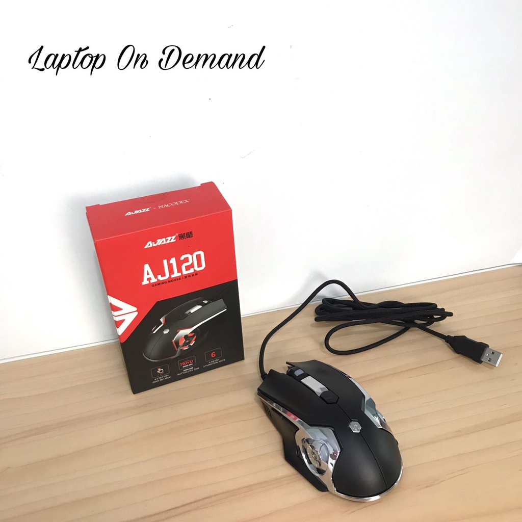 Mouse Gaming AJ120 Wired Gaming Mouse 3200DPI 6 Buttons Customized KTLN