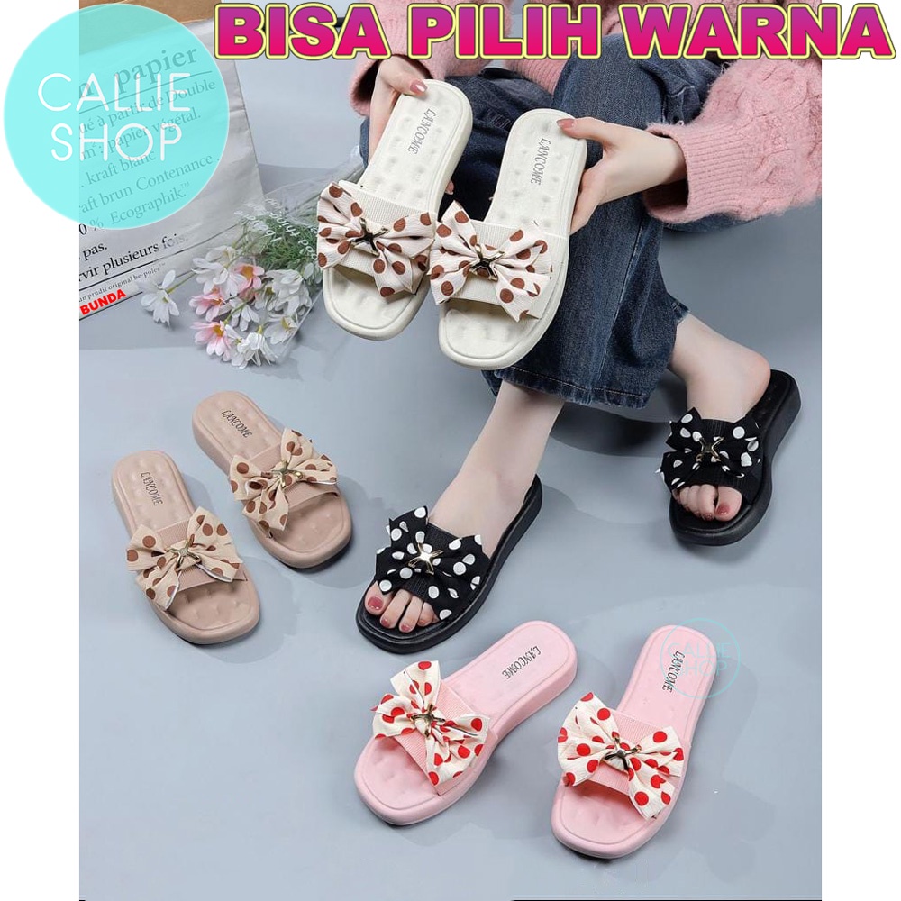 Sandal Wanita Selop Pita Cantik Mewah D0138+7 PTPLKX