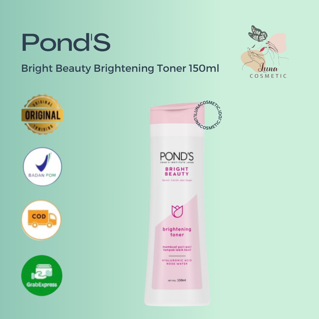 Ponds Bright Beauty Brightening Toner 150ml - with Hyaluronic Acid