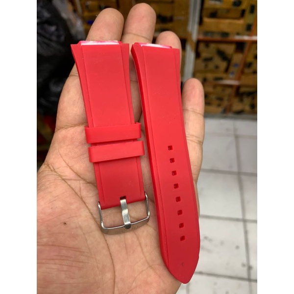 Strap Tali jam tangan Rubber Guess merah lembut