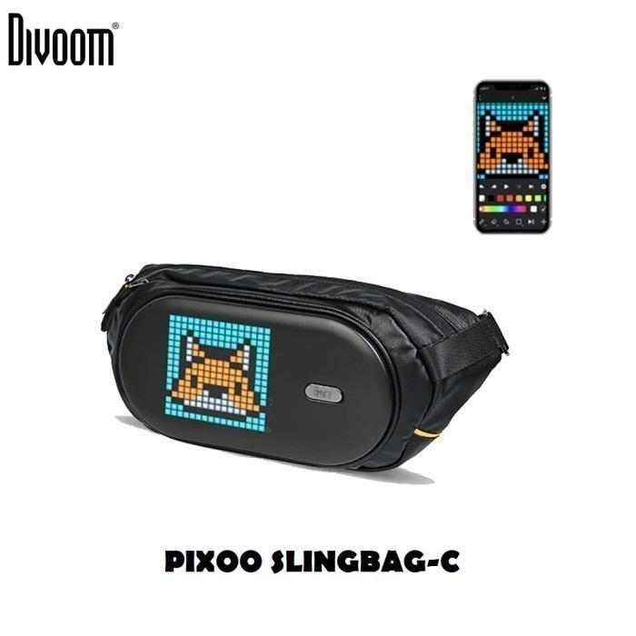 Divoom Pixoo Sling Bag C Customizable Pixel Art LED Display - Garansi Resmi Divoom Indonesia 1 Tahun