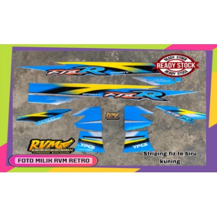 striping / sticker lis body fizr / fiz r / f1zr sporty limited edition biru silver