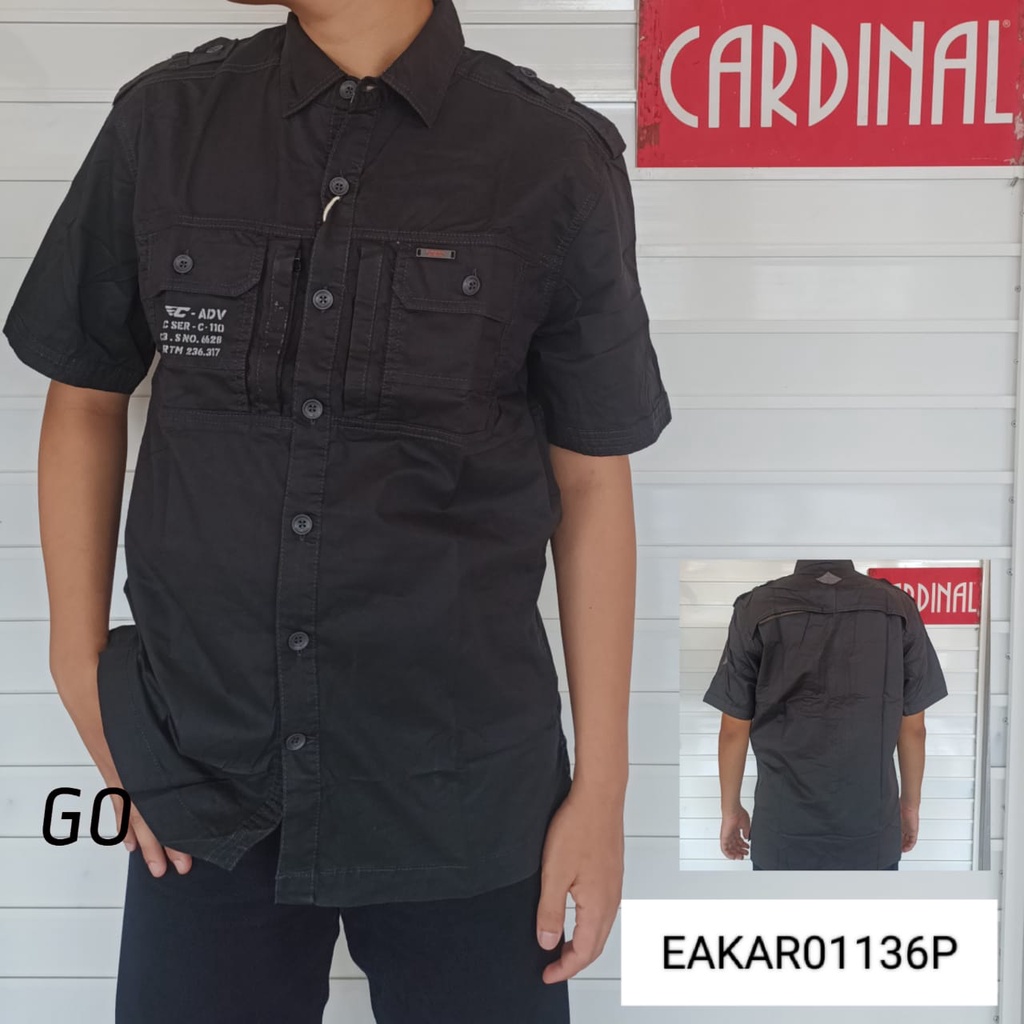 gos CRRB CARDINAL KEMEJA CASUAL Hem Pria Baju Pendek Cowok Pakaian Pria